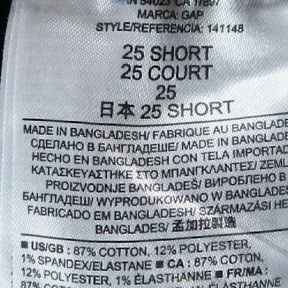 GAP 1969 RESOLUTION SLIM STRAIGHT DARK BLUE DENIM JEANS SIZE 25S - Picture 4 of 9